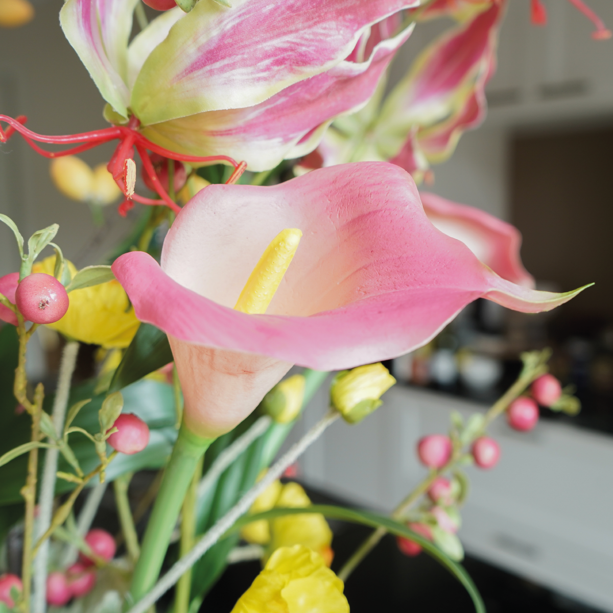 zijdenboeket summer vibes detailfoto