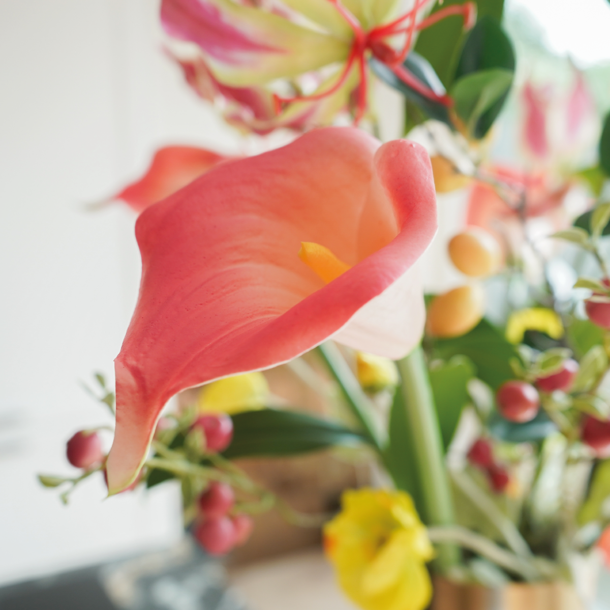 zijdenboeket summer vibes detailfoto